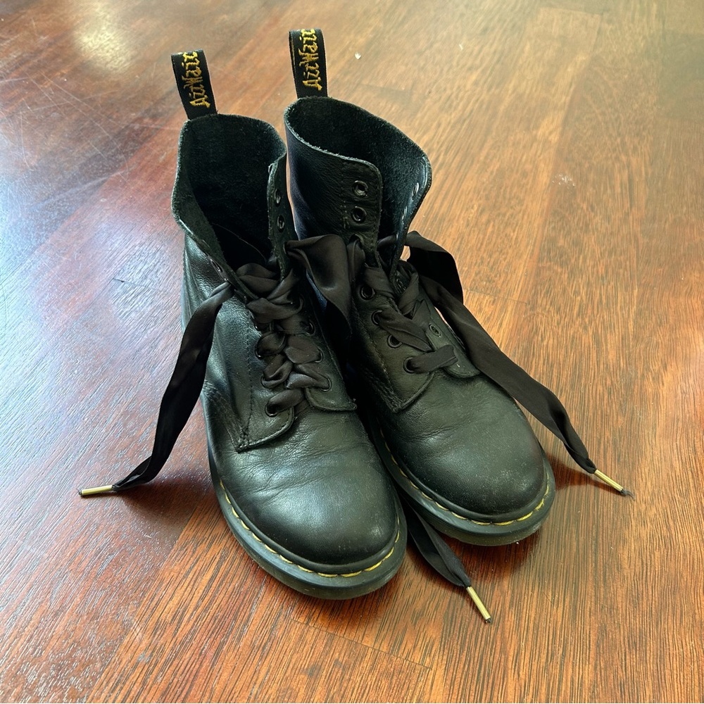 Dr. Martens with ribbon laces